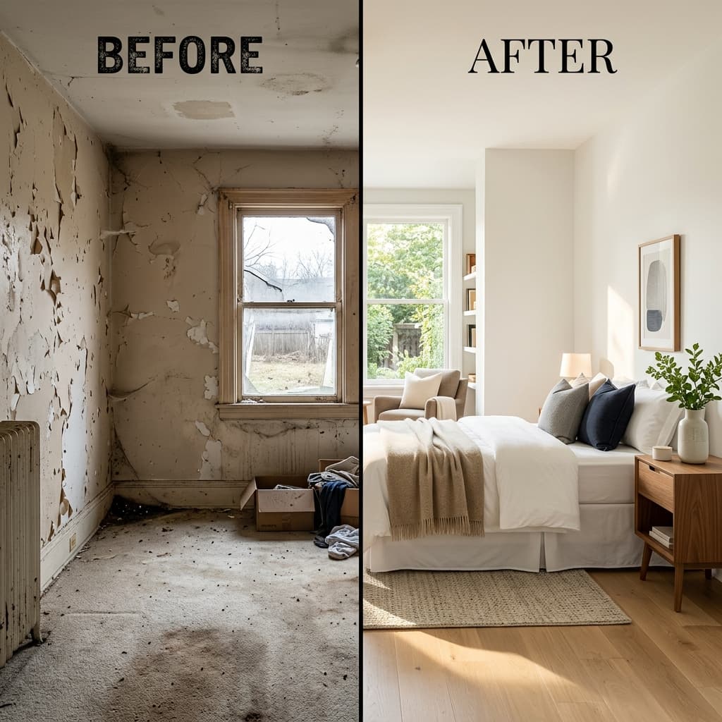 Antes e Depois - Quarto